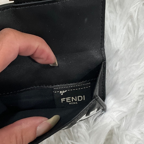 RARE FENDI X JOSHUA VIDES Nappa Matisse FF Embossed Micro Tri-Fold Wallet - Picture 11 of 13